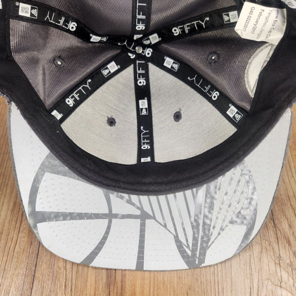 New Era 9fifty Golden State Warriors Hat Cap Snapback Youth Gray NBA Team Sports - Picture 8 of 12